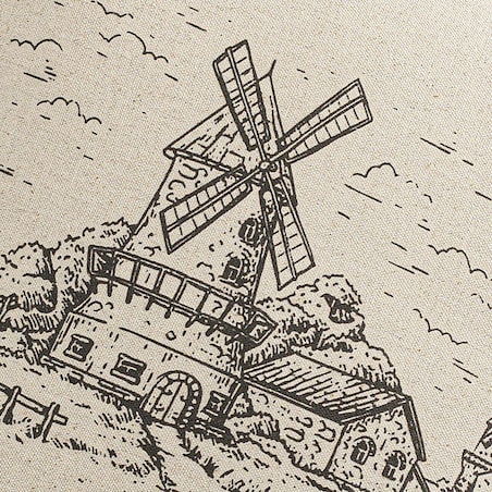 Poszewka na poduszkę Countryside Windmill 45x45 cm, 45x45