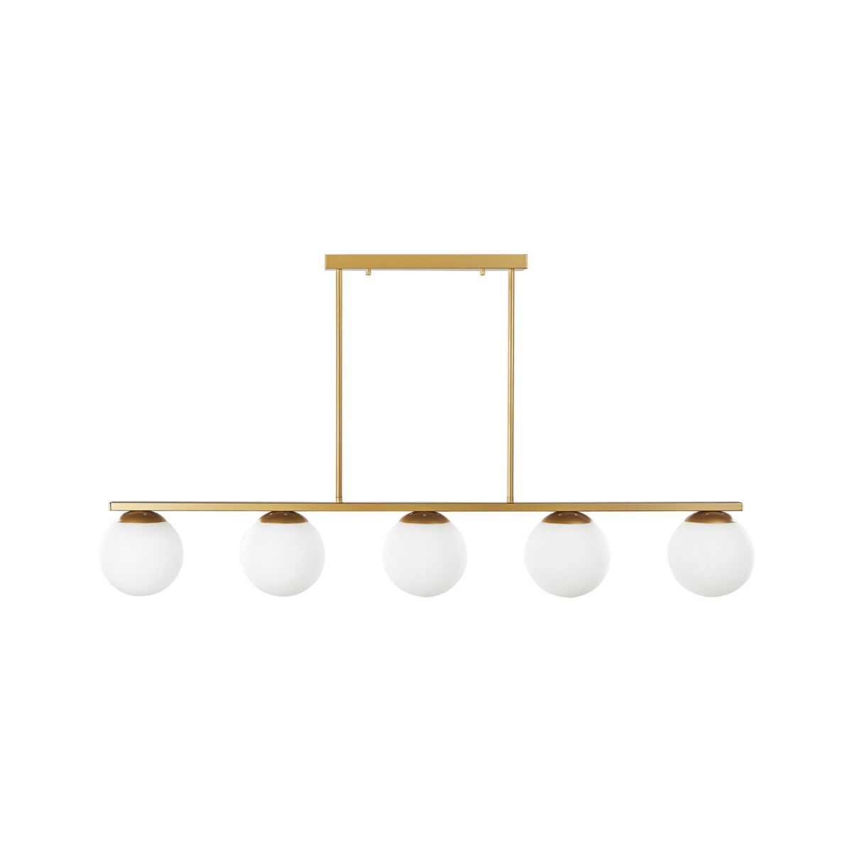 Lampa wisząca 5-punktowa metalowa złota ZIKULI