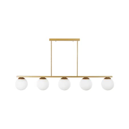 Lampa wisząca 5-punktowa metalowa złota ZIKULI