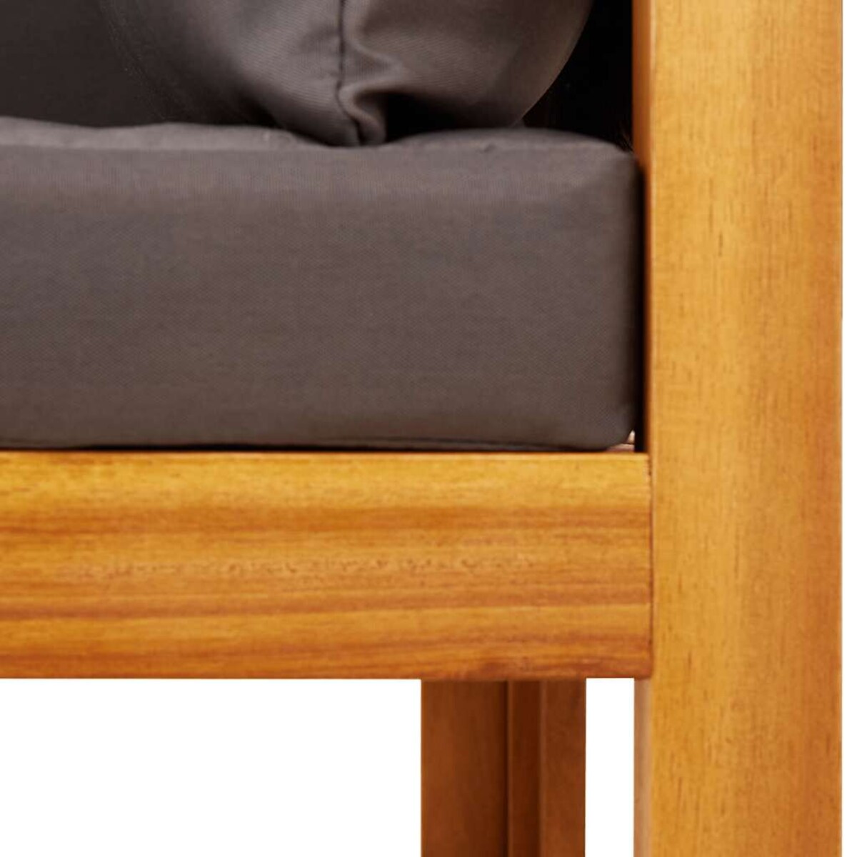 vidaXL Narożna sofa ogrodowa z poduszkami, drewno akacjowe i lina