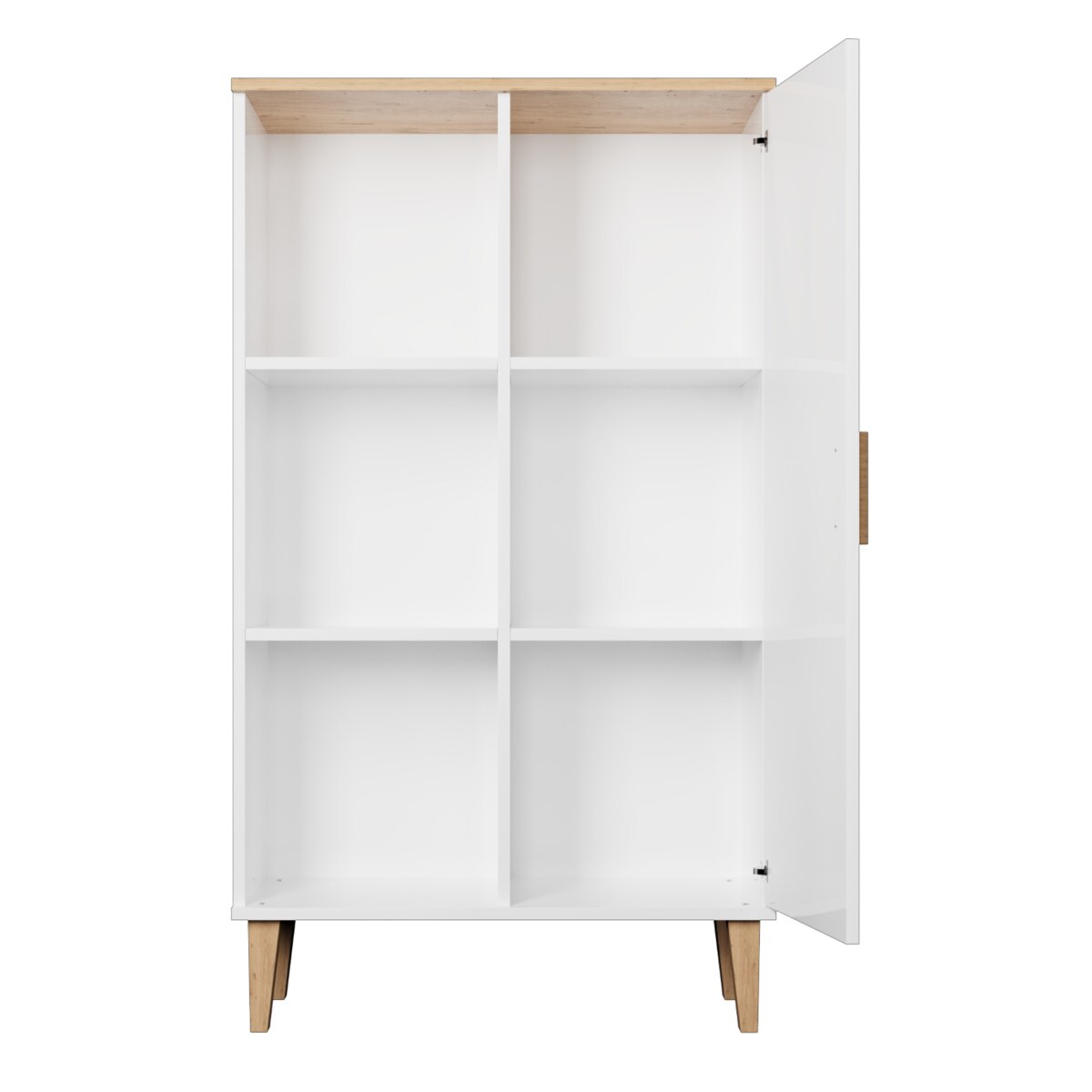 Regał Denver biały & hikora