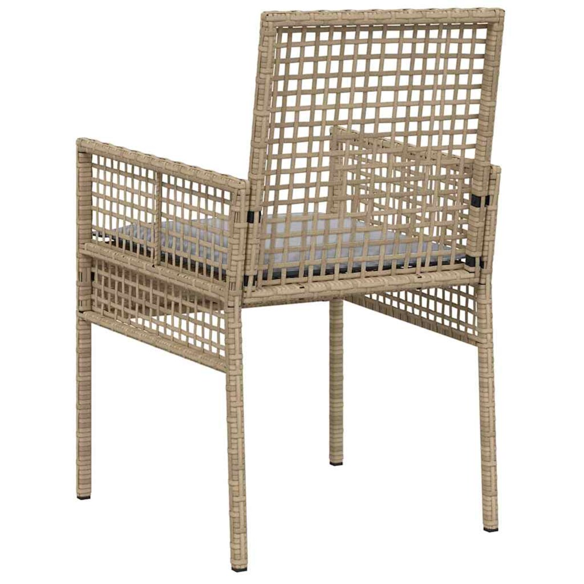 vidaXL Krzesło Ogrodowe 2 pcs Beżowy 53 x 60 x 85cm polirattan