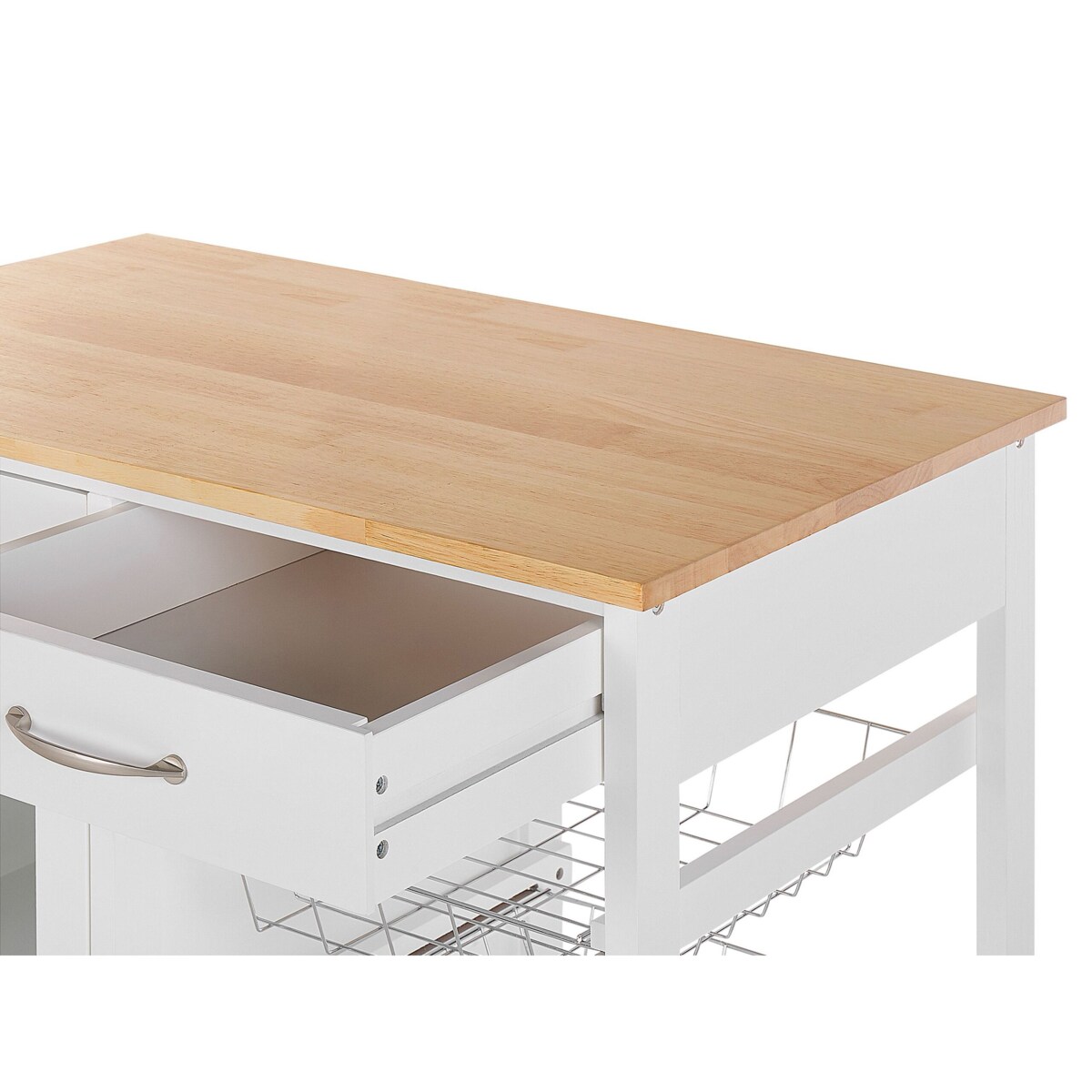 Wózek kuchenny 2 szuflady biały BOVES