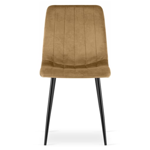 Krzesło Lava nowoczesny design Brązowy Aksamit / Nogi Czarne X1