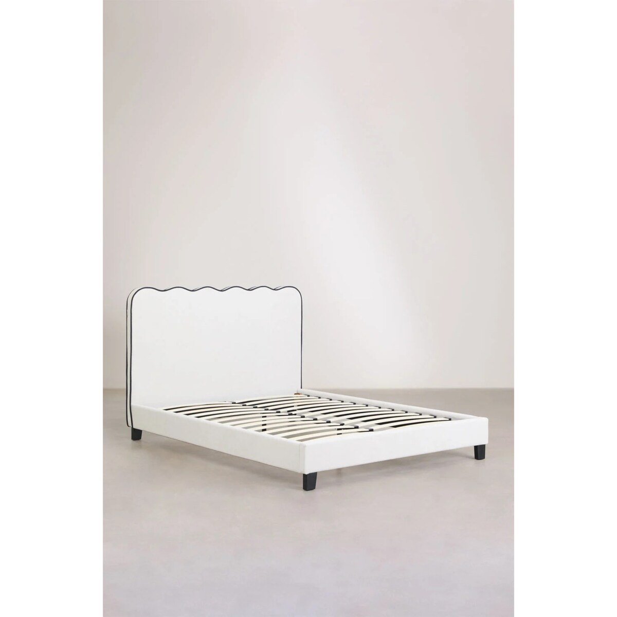 Łóżko tapicerowane białe 180x200 cm Zivon