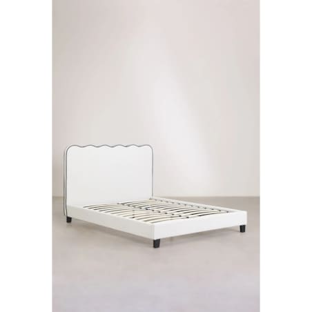 Łóżko tapicerowane białe 180x200 cm Zivon