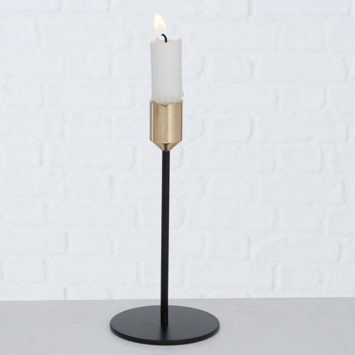 Świeczniki metalowe MARKO na jedną świecę, 3 sztuki