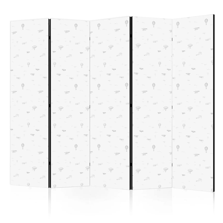 Parawan akustyczny Dla dzieci 225x172 cm 5-częściowy czarny