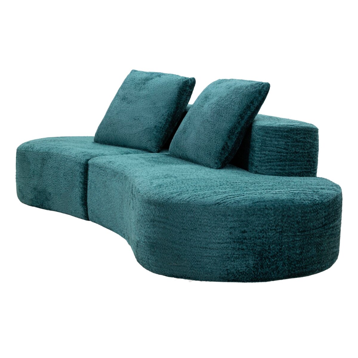 Sofa Island, kolor morski, poliester, 238 x 92 x 78 cm, styl nowoczesny, do salonu, Mauro Ferretti