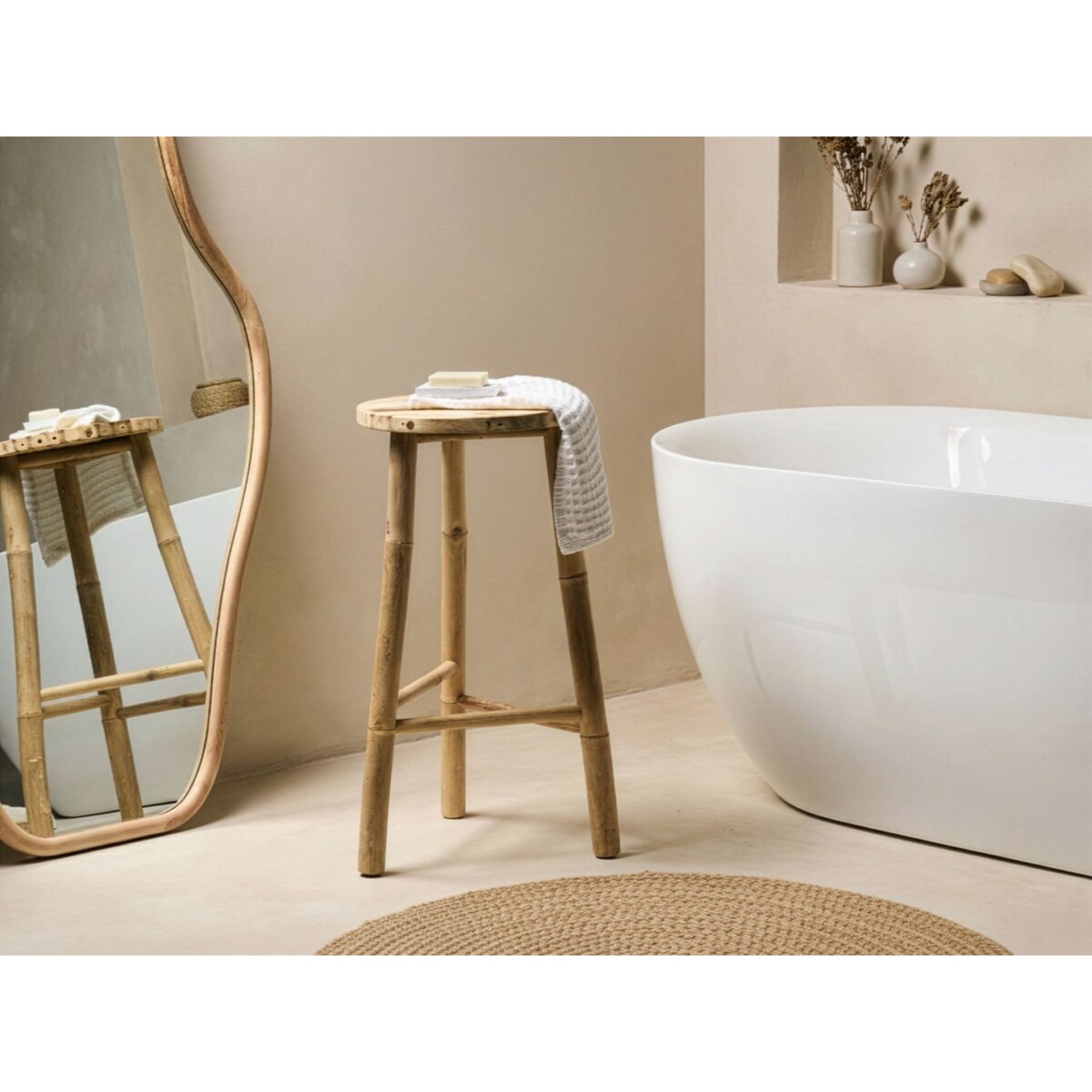 Stolik pomocniczy ITAPARICA Drewno bambusowe Naturalny