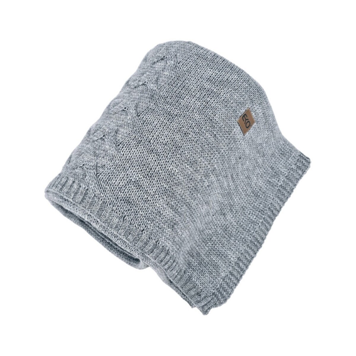 Koc dzianinowy z wełną 150x200 cm – AREZZO POPIEL