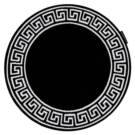 Dywan HAMPTON Grecos koło czarny koło 140 cm