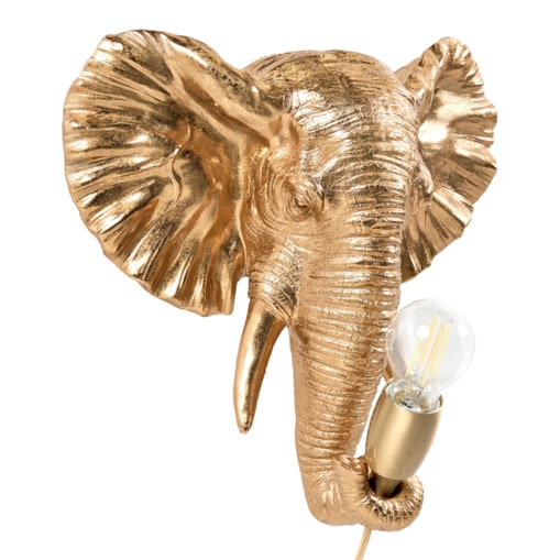 Lampa ścienna Słoń ELEPHANTI Złoty