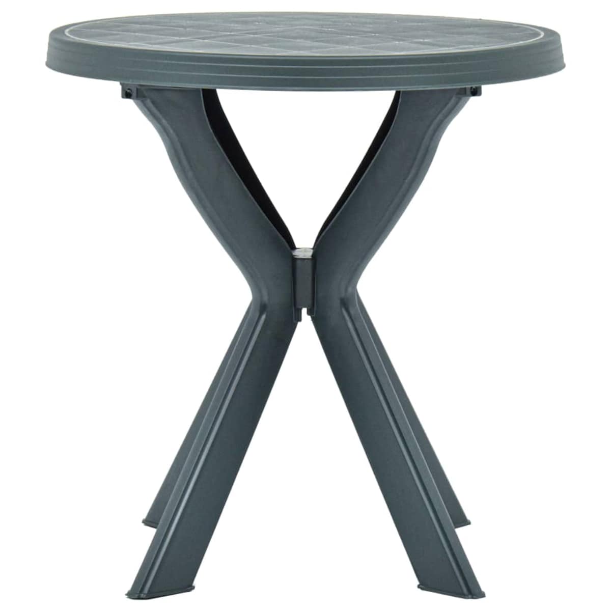 vidaXL Stolik bistro, zielony, Ø70 cm, plastikowy