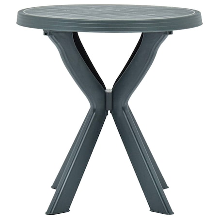 vidaXL Stolik bistro, zielony, Ø70 cm, plastikowy