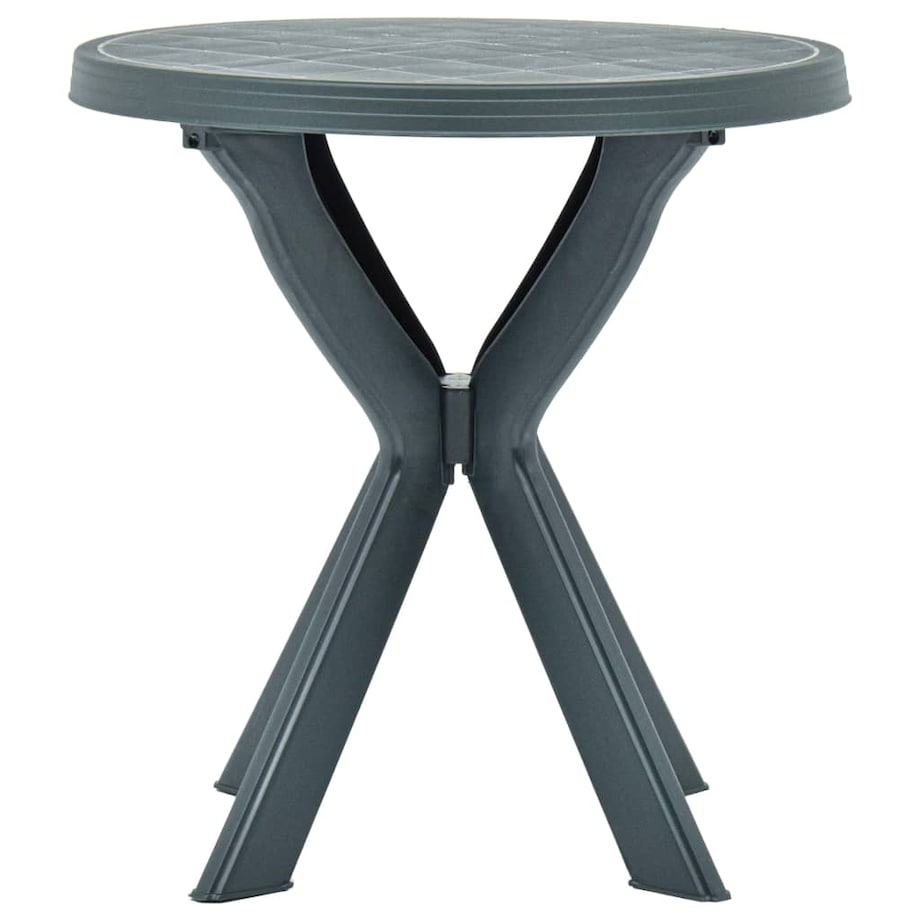vidaXL Stolik bistro, zielony, Ø70 cm, plastikowy
