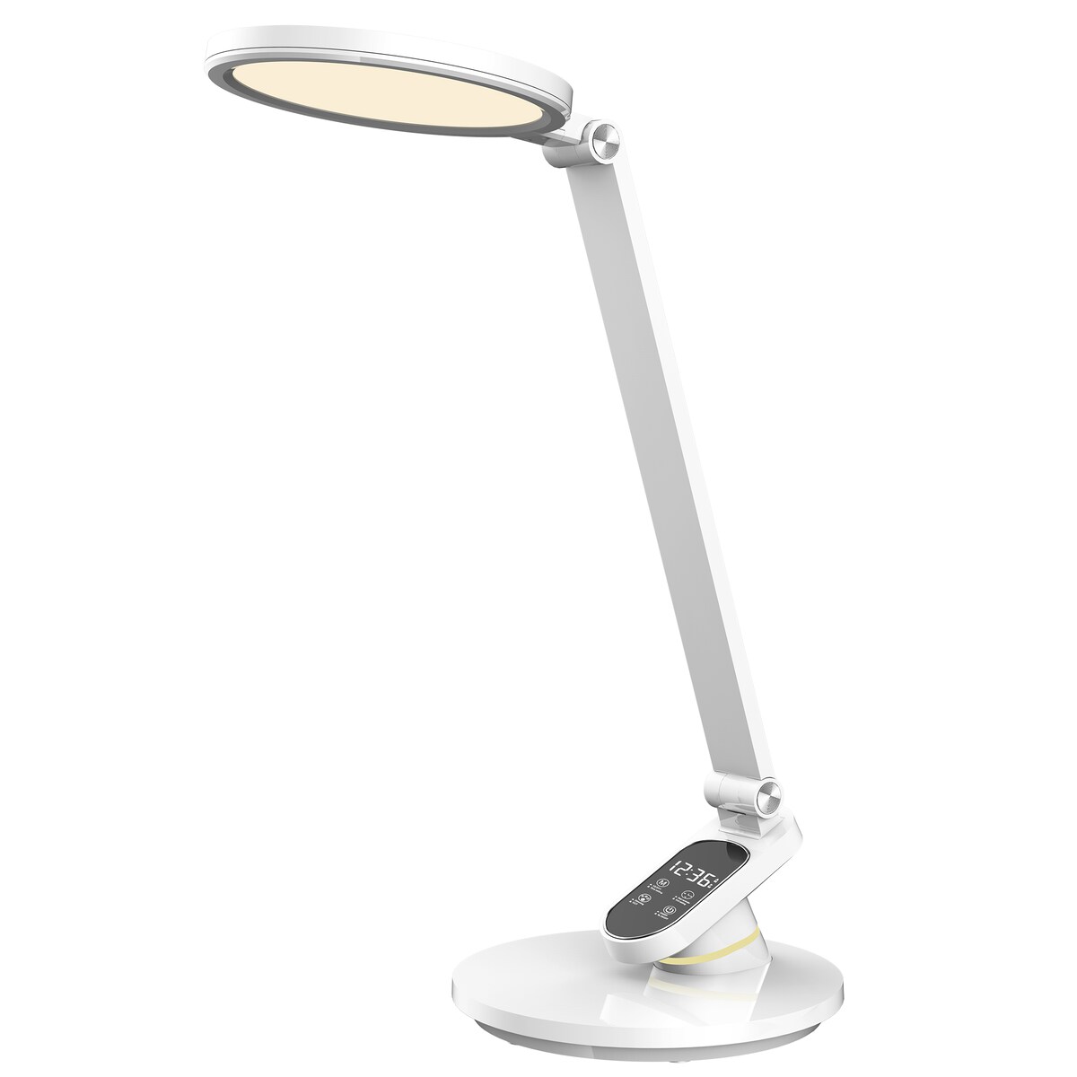 Lampka Biurkowa Szkolna Na Biurko Stołowa Led Trzy Barwy Do Pracy Z Zegarem
