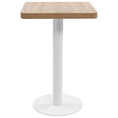 vidaXL Stolik bistro, jasnobrązowy, 50x50 cm, MDF