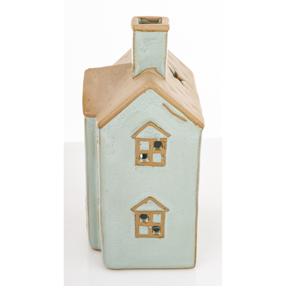 Domek ceramiczny 15x9,5x7,5 cm HANCER-2 z wysokim kominem