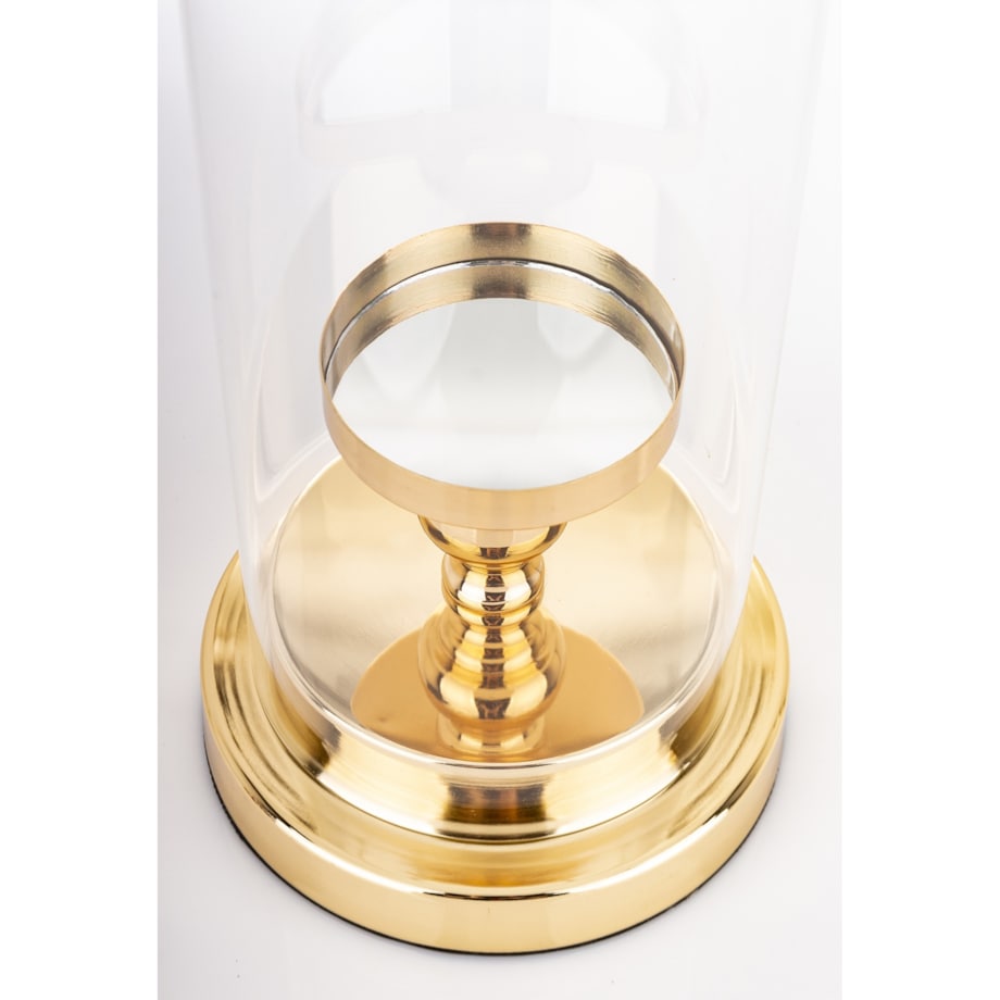 Świecznik złoty z kloszem 36x15 cm KANDILA - II