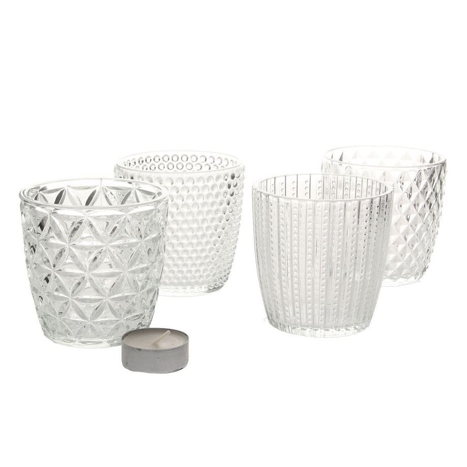 Świeczniki Altare 4szt. clear, 9 x 9 cm