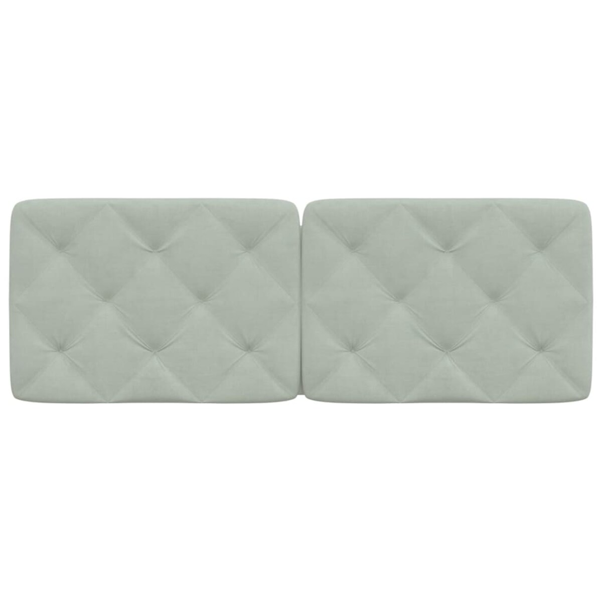 vidaXL Poduszka na wezgłowie, jasnoszara, 120 cm, aksamitna