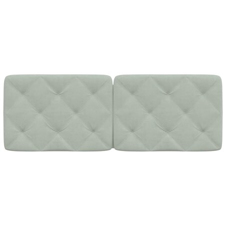 vidaXL Poduszka na wezgłowie, jasnoszara, 120 cm, aksamitna