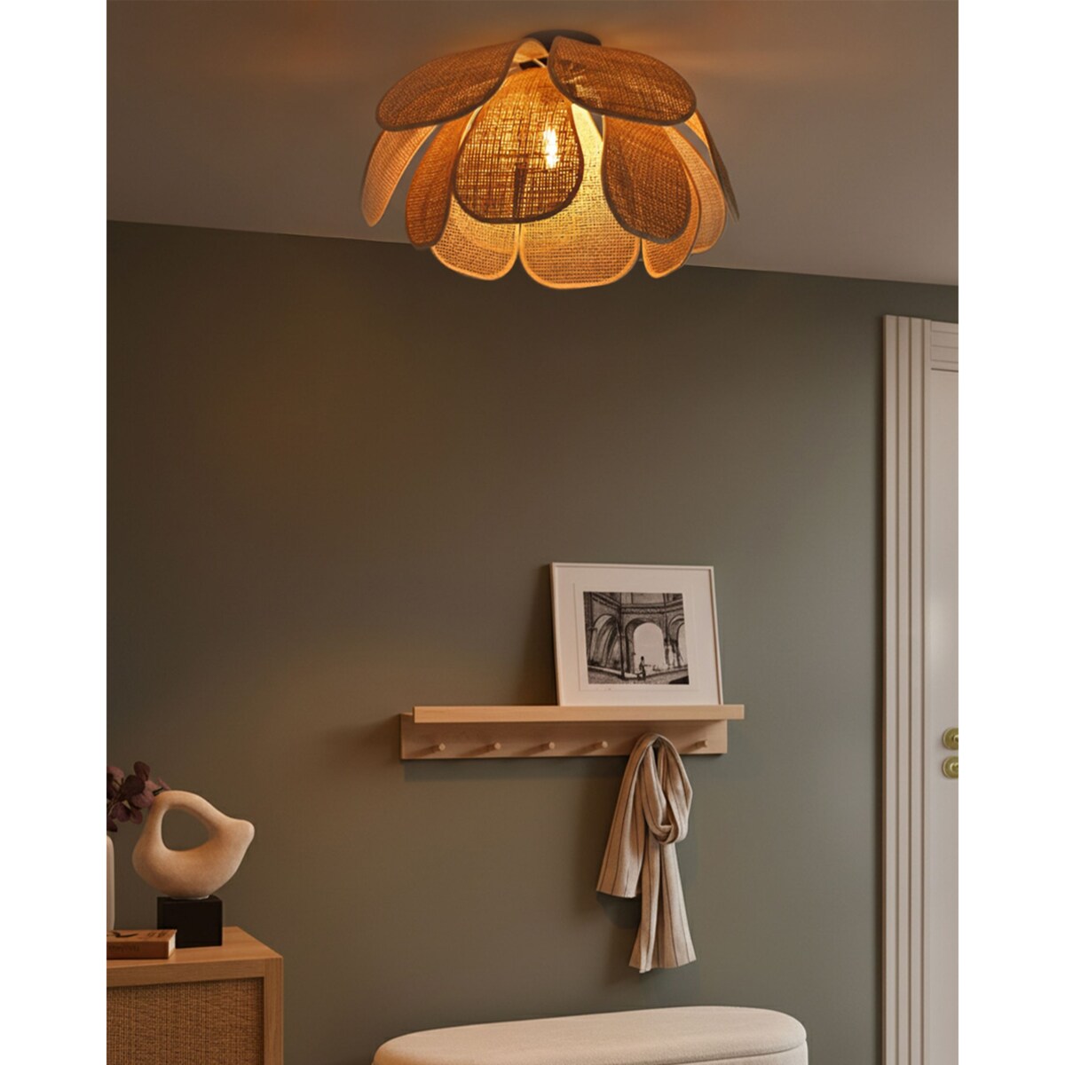 Lampa sufitowa CHIREDZI Rattan Naturalny