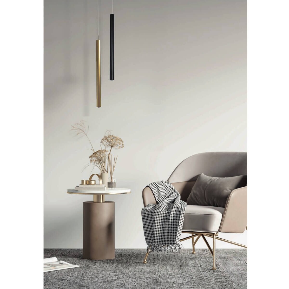 Minimalistyczna lampa wisząca ILIOS AZ5742 Azzardo LED 4W 3000K złoty