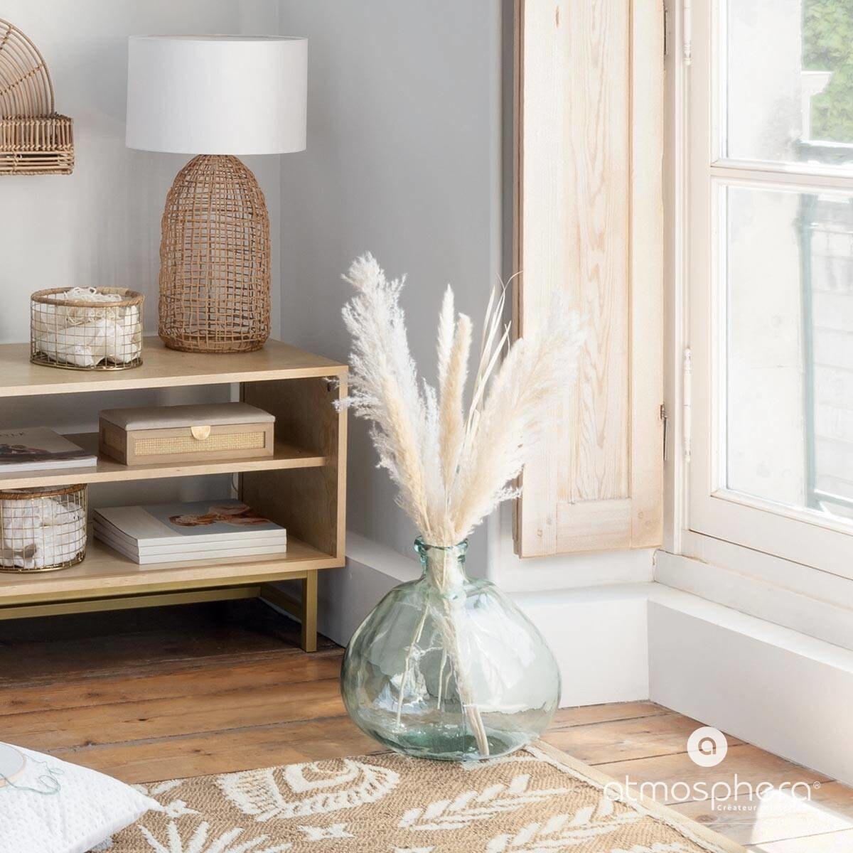 Wazon szklany z recyklingu, 35 cm