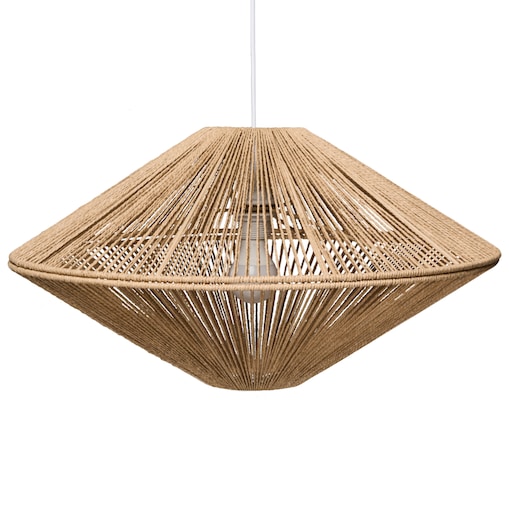 Lampa wisząca CAVES Papierowa plecionka Naturalny