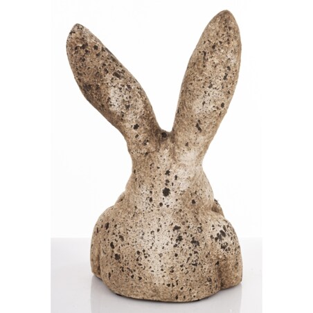 Figurka popiersie królika 36x20x16 cm TORACE szaro-brązowy duży