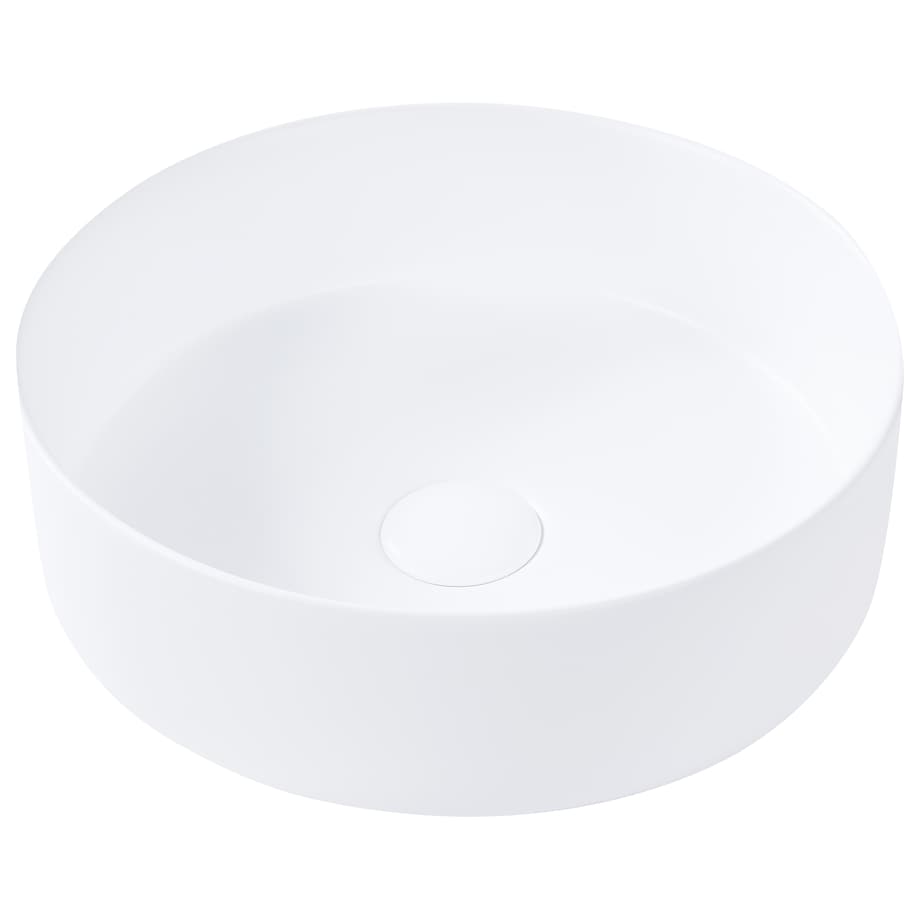 Umywalka nablatowa CALIG Złamana biel ⌀ 36 cm Ceramika