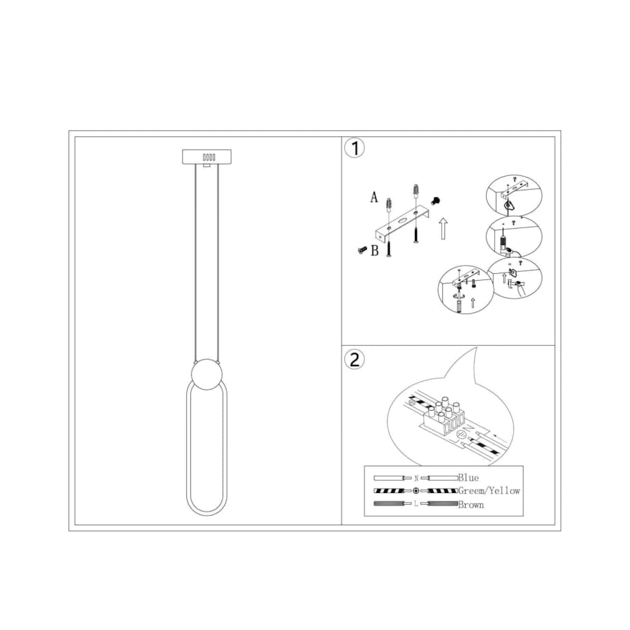 LAMPA WISZĄCA CASTORO BIAŁA
