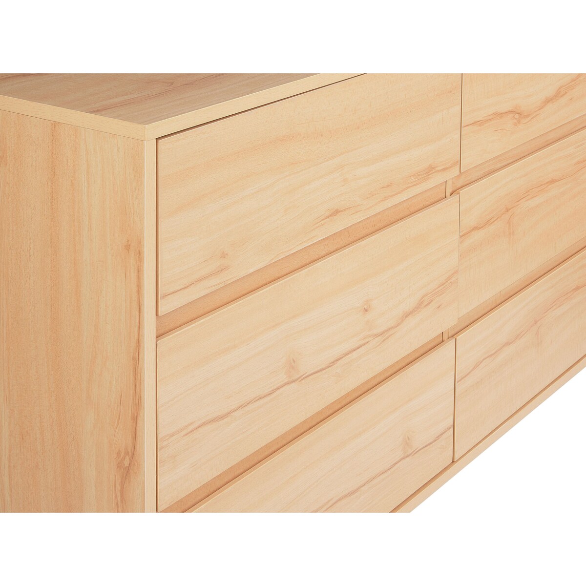 Komoda 6 szuflad SARDIS Jasnobrązowy
