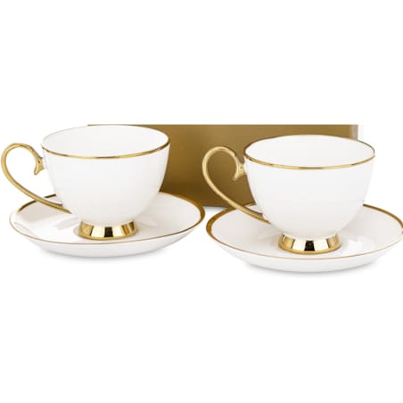 Komplet 2 filiżanek porcelanowych 250 ml ze spodeczkiem MARISCA