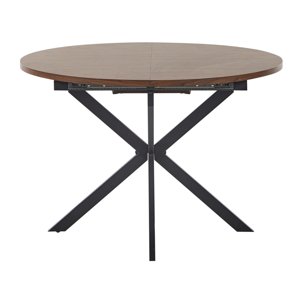 Stół do jadalni rozkładany FRIONA Ciemnobrązowy 110/140 cm 110 cm Drewno