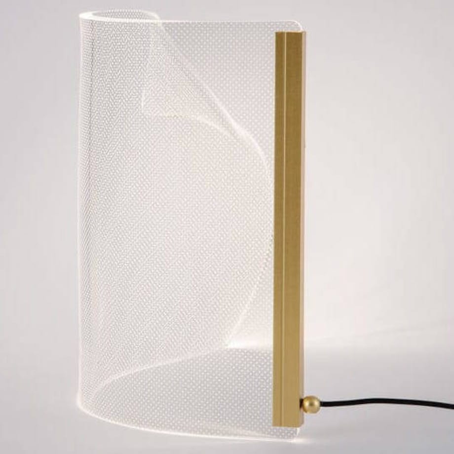 Stoowa LAMPKA modernistyczna CALI LE41367 Luces Exclusivas stojąca LAMPKA na biurko LED 6W 3000K falująca złota