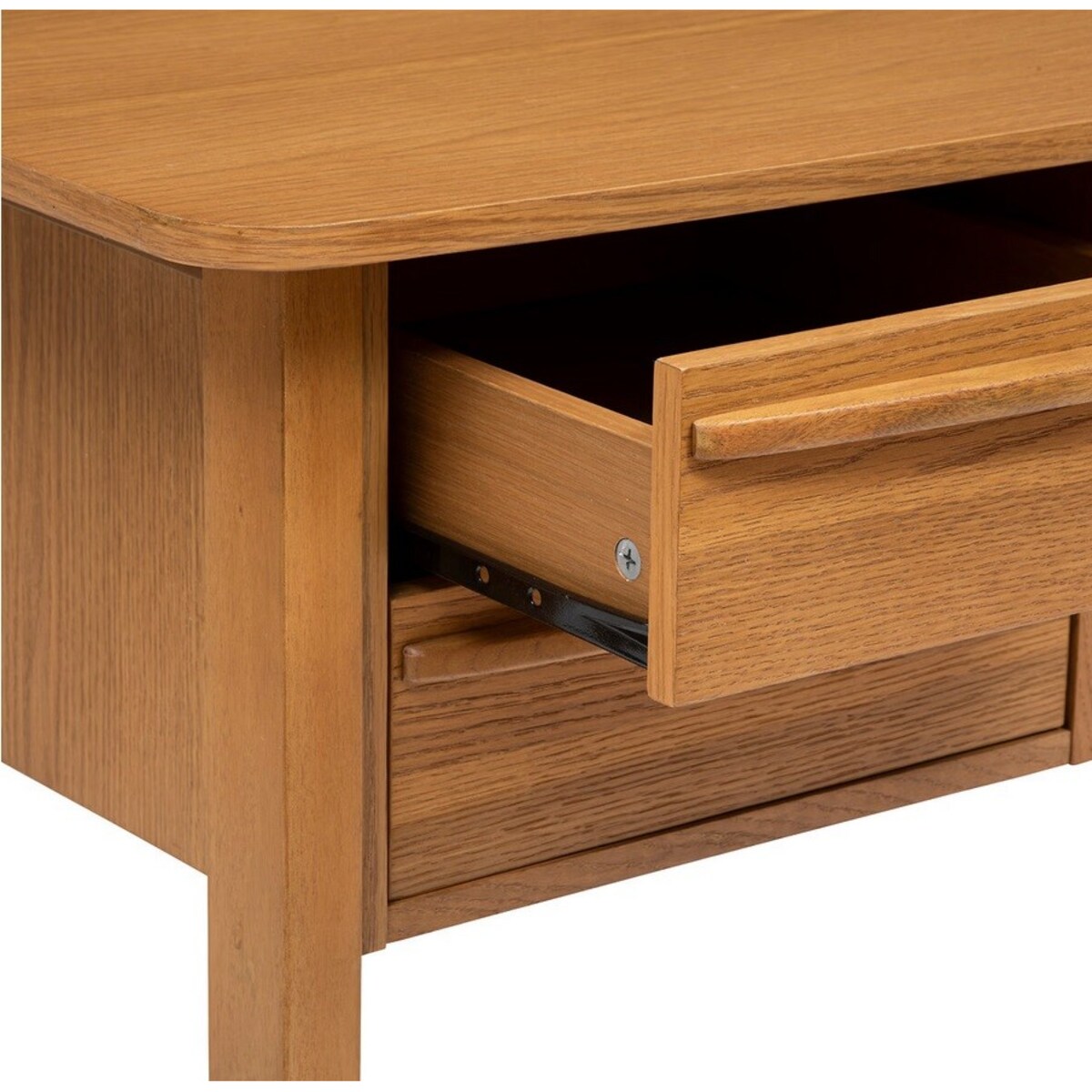 Biurko w stylu retro koniakowe Eplen 125 cm