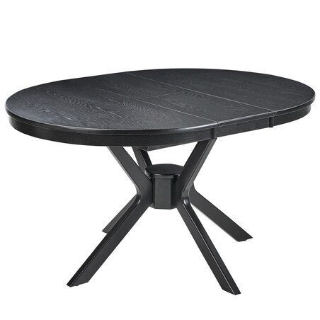 Stół do jadalni rozkładany TYMIS Dąb czarny 107/137 cm 107 cm