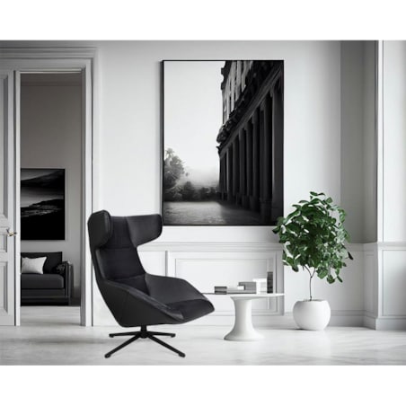 Welurowy fotel obrotowy Vita Velvet MSE011000309.41 czarny, King Home