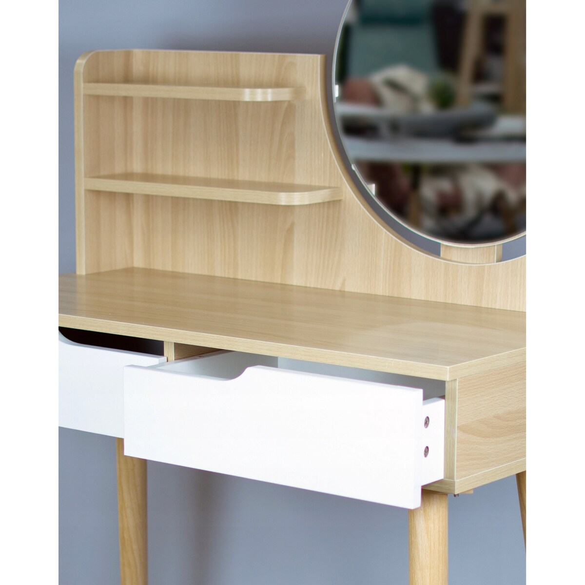 Toaletka z lustrem SCANDI kosmetyczna skandynawska