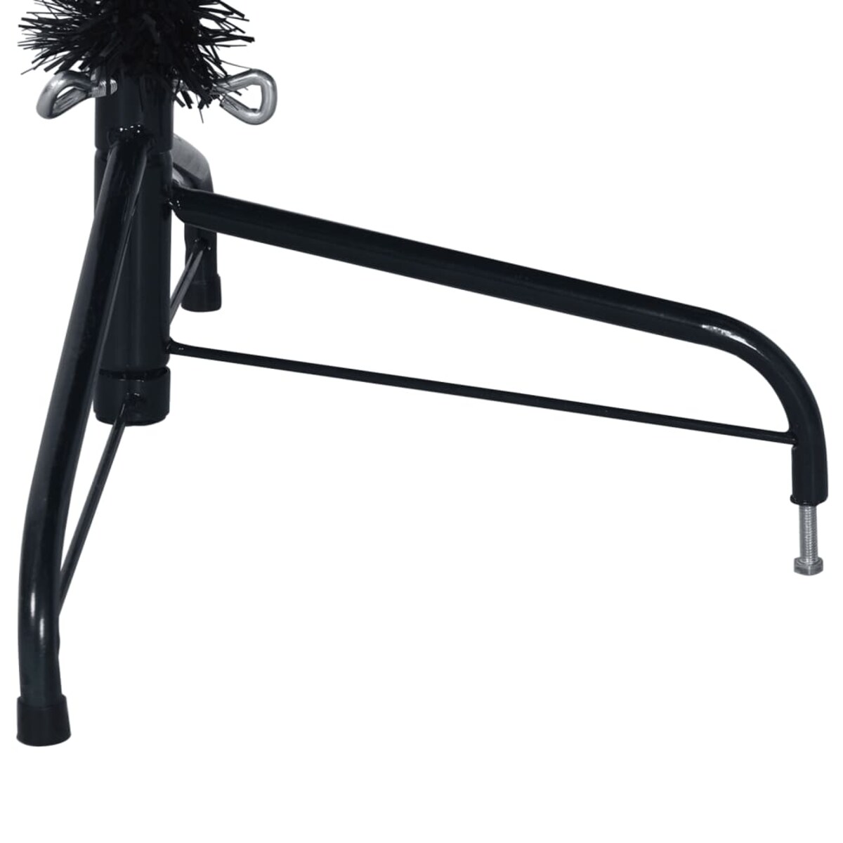 vidaXL Sztuczna choinka połówka ze stojakiem, czarna, 240 cm, PVC