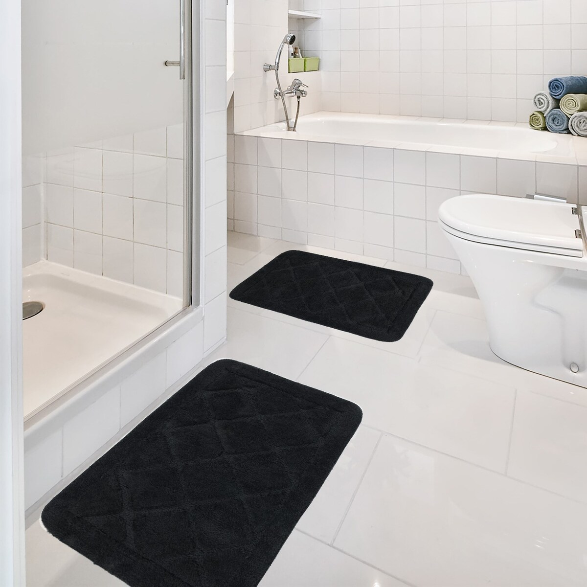 Dywanik łazienkowy Soft 50x80 cm e-floor antypoślizgowy czarny