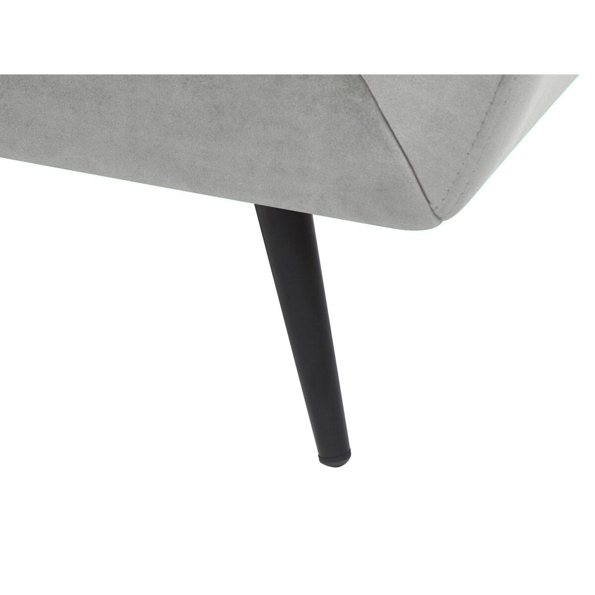 Sofa 3-osobowa welurowa szara LENVIK