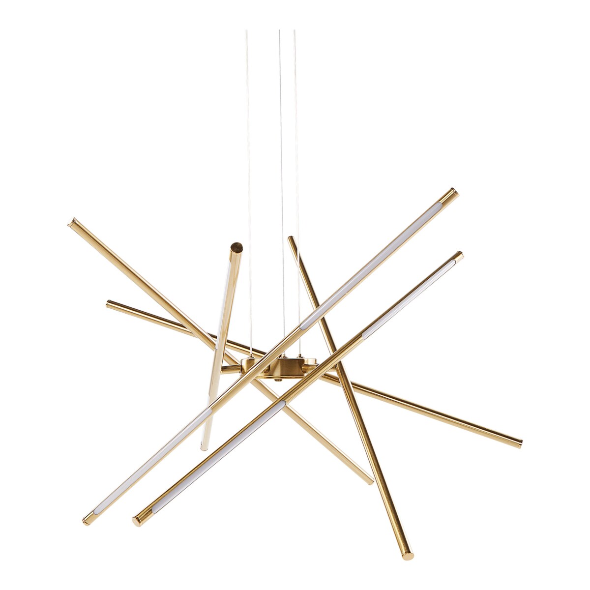 Lampa wisząca LED metalowa złota PALUN