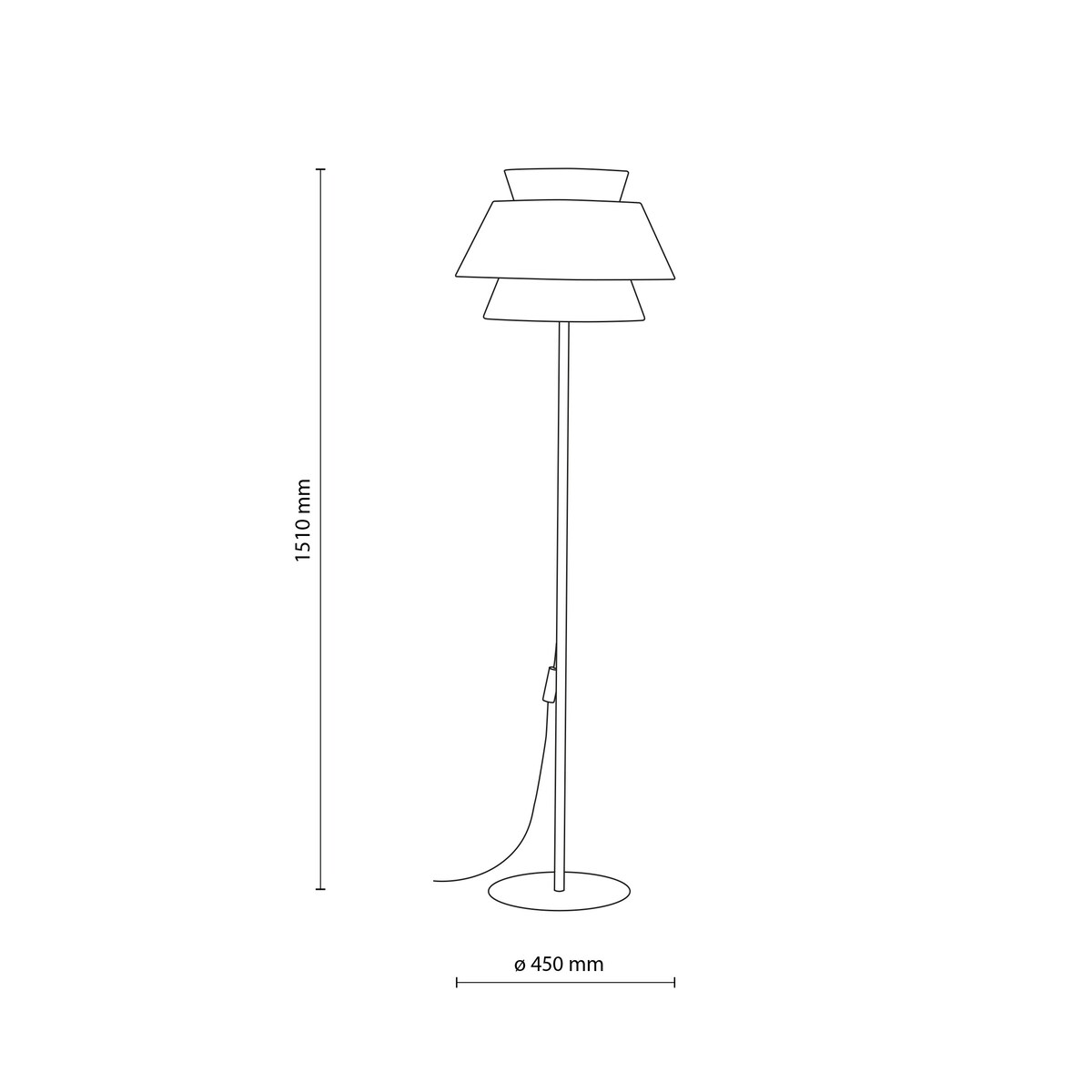 Lampa Stojąca Tk Lighting Kalum Len Fornir 1Xe27 Skandynawski, Boho, Japandi