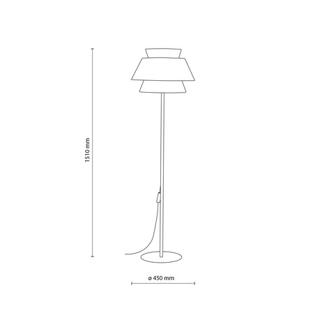 Lampa Stojąca Tk Lighting Kalum Len Fornir 1Xe27 Skandynawski, Boho, Japandi