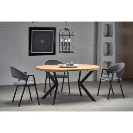 Krzesło tapicerowane K473 VELVET szare