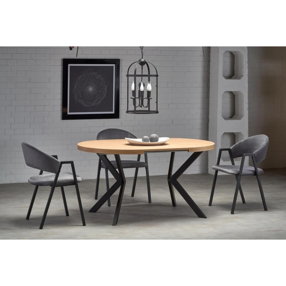 Krzesło tapicerowane K473 VELVET szare